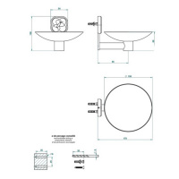 THG Capucine mauve Мыльница, подвесная, цвет: золото
