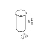 Agape In-Out Раковина 48x85 см, без отв., выпуск в пол, цвет: белый