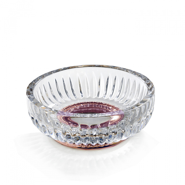 3SC Elegance Мыльница настольная, цвет: прозрачный хрусталь/oro rosa lucido