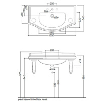 Kerasan Retro Комплект мебели 100см, Цвета: bianco matt.