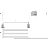 Gessi Rettangolo Полочка 30см, подвесной, цвет: хром