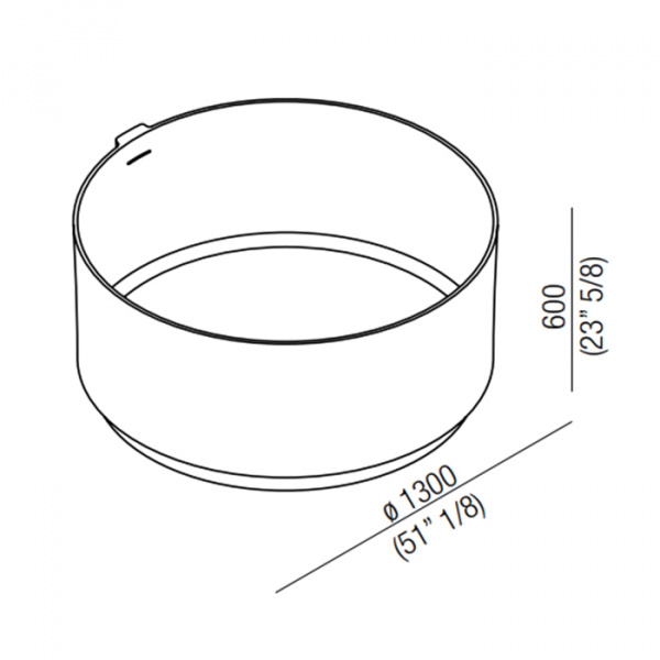 Agape In-Out Ванна отдельностоящая d130x60 см, круглая