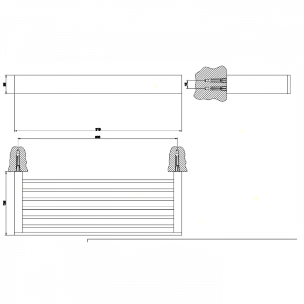 Gessi Rettangolo Полочка 30см, подвесной, цвет: хром