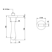 Встраиваемый излив Bongio O'Clock Green, цвет: черный матовый