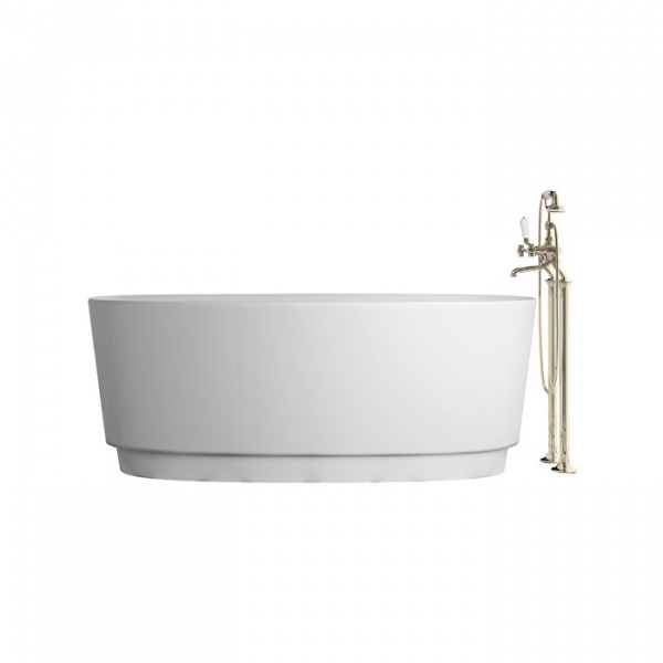 Devon&Devon Dove Ванна 170.5х64.7х84.6 см, ИЗ WHITE TEC PLUS, с донным клапаном с крышкой из WHITE TEC (цоколь белый), отдельностоящая