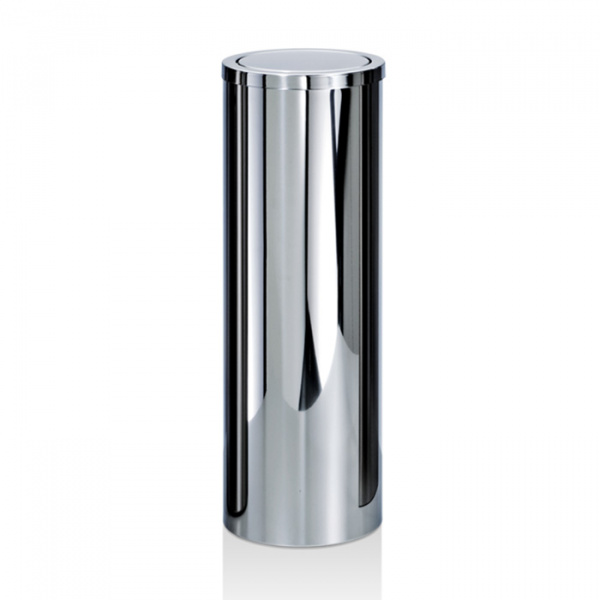 Decor Walther DW 1024 Корзина для бумаги 20xh60см, с крышкой, напольная, цвет: сталь полированная