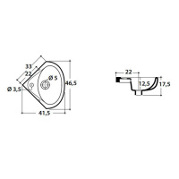 Globo Lavabi d'arr Раковина 50х41х17 см, 1 отв., цвет: белый