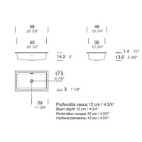 NOORTH milldue edition Раковина 52х35х15.2 см, без отв., цвет: белый