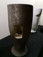 Kerasan Artwork Раковина 45x51x94.5 см, без отв., свободностоящая &quotMOLOCO&quot, слив в стену, цвет: белый/античная платина