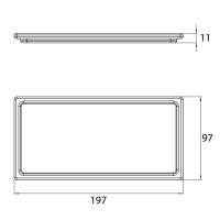 EMCO Liaison Полка для рейлинга, прозрачное стекло, 198мм, подвесной