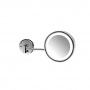 EMCO Pure Зеркало косметическое, LED, Ø216мм,  двойной, 3x кратное увеличение, подвесной, цвет: хром