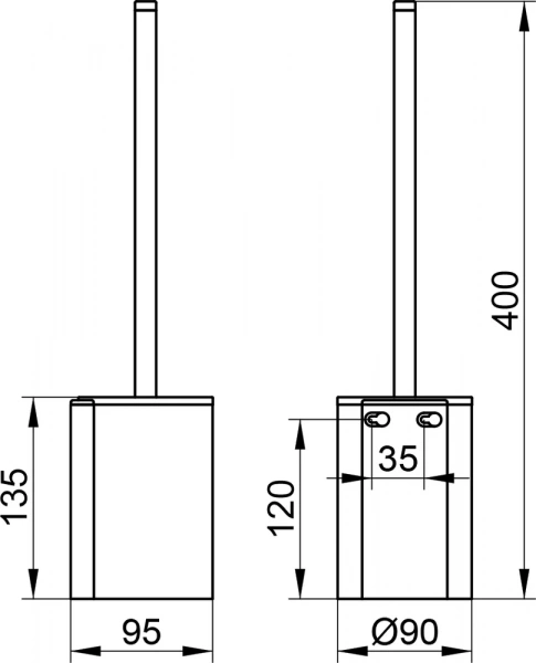 Ершик Keuco Plan 14972 хром, черный