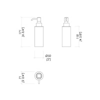 Devon&Devon Waltz Дозатор для жидкого мыла, настольный, цвет: светлое золото