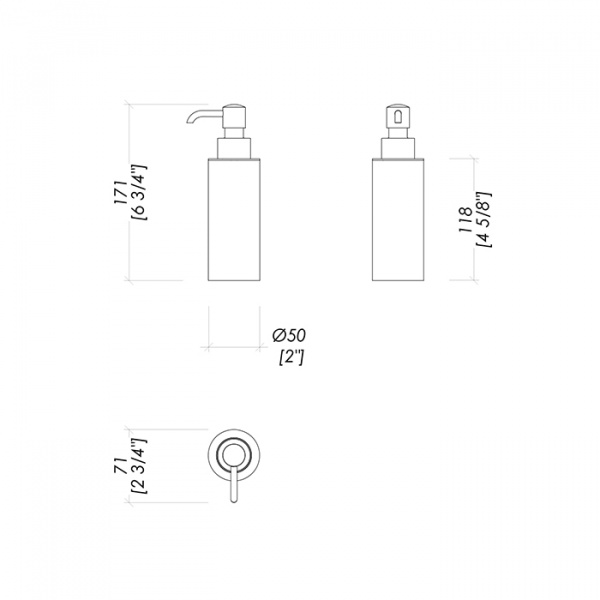 Devon&Devon Waltz Дозатор для жидкого мыла, настольный, цвет: никель сатинированный