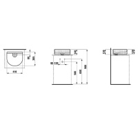 Laufen Sonar Раковина 41x36.5х13 см, без отв., без перелива, цвет: белый