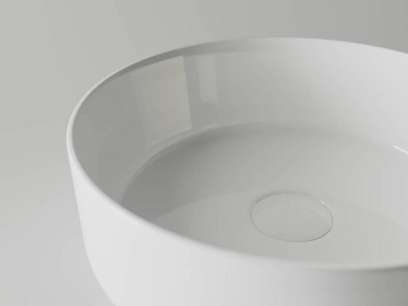 Умывальник чаша накладная круглая Element 360*360*120мм Ceramica Nova белый CN5001
