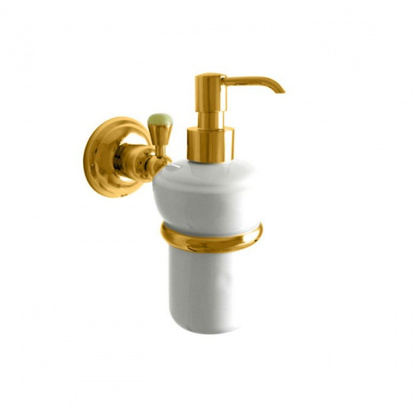 Nicolazzi Onice Дозатор для жидкого мыла, подвесной, цвет: золото/белый