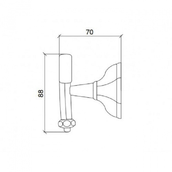 Sbordoni Deco Крючок подвесной, цвет: хром