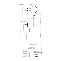 THG Hirondelles Ершик подвесной, цвет: хром