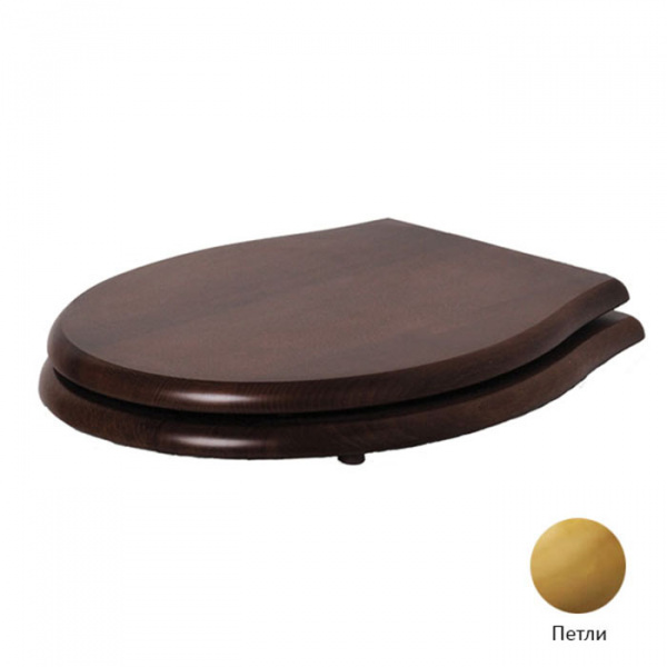 AZZURRA Giunone-Jubilaeum сиденье для унитаза дерево, шарниры золото