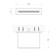 Gessi Rettangolo Shower Каскадный излив для душа настенный, для монтажа с удаленным управлением, цвет: хром