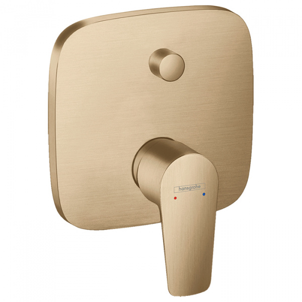 Hansgrohe Talis E Смеситель для ванны, встраиваемый, с переключателем потоков, внешняя часть, цвет: шлифованная бронза