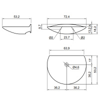 Antonio Lupi Venere Раковина 40х60 см, без отв., подвесная, цвет: белый