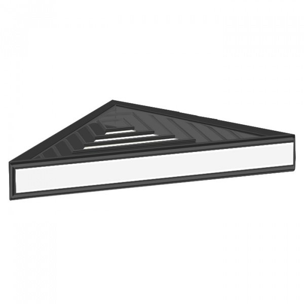 Gessi Eleganza Полочка-решетка угловая для ванны или душа, подвесной, цвет: черный металлик