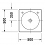 Duravit Architec Раковина 50х50 см, без отв., цвет: белый