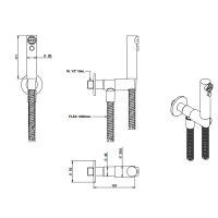 Bongio SET DOCCIA Гигиенический душ, цвет: золото