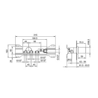 Fantini Venezia Встраиваемый смеситель для душа, цвет: Matt British Gold PVD