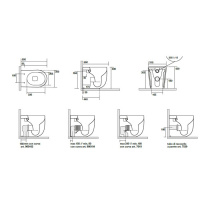 Kerasan Nolita Унитаз безободковый пристенный 55х35 см, с креплениями WB5N, цвет: Белый матовый
