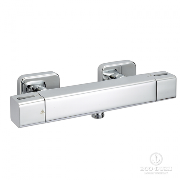 CISAL Cubic Смеситель термостатический настенный для душа, цвет: хром