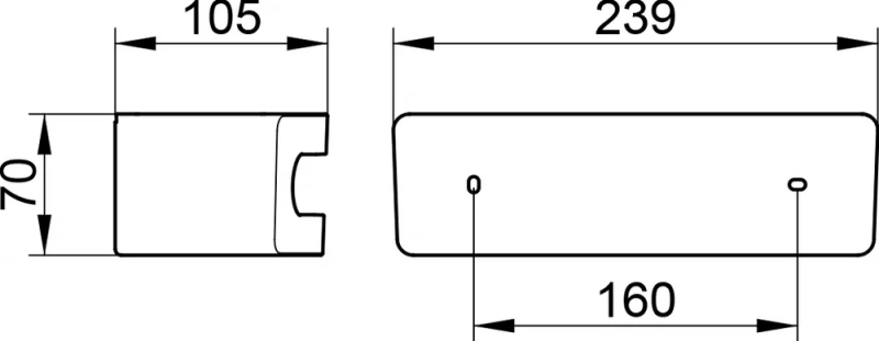 Полка Keuco Elegance new 11658 хром, белая