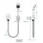 THG Ginkgo Душевой комплект с ручным душем, шланг 1500 мм., держатель и подвод воды, цвет: полированное золото