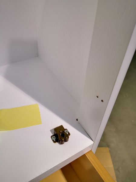 EBAN Rebecca Колонна 44x32x186h, 1 дверца (дверца без стекла, отделка: деревом) SX- петли слева, 3 ящика, цвет: bi assoluto