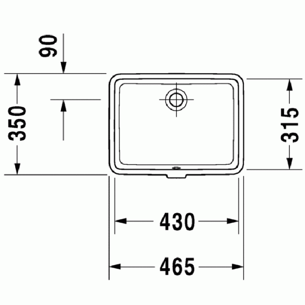 Duravit Vero  Раковина 46.5x35x16 см, без отв., цвет: белый
