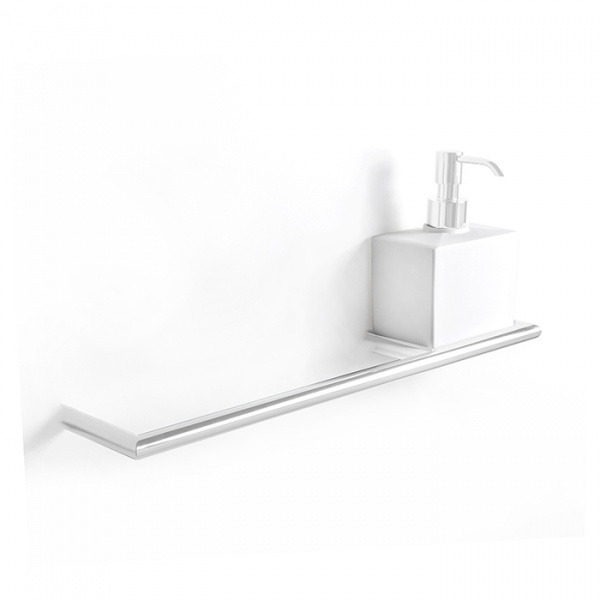 3SC Guy Полотенцедержатель и мыльница, 40см.,  справа, подвесная, композит Solid Surface, цвет: белый матовый/белый матовый