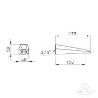Stella Stella Настенный излив для ванны 0/250, цвет: хром