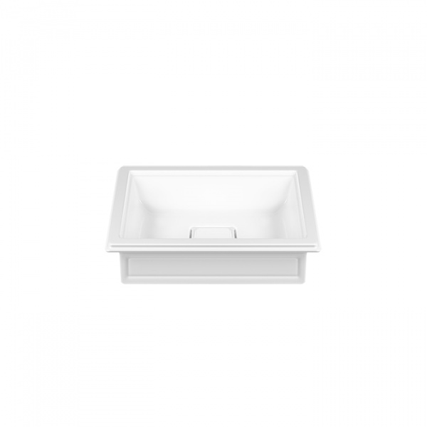 Gessi Eleganza Раковина 56х42 см, без отв., накладная/встраиваемая, без перелива, цвет: белый