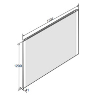 Armani Roca Island Зеркало 173.4x120см., с верхней, нижней и боковой подсветкой с димером (диммер DALI не входит в компл)