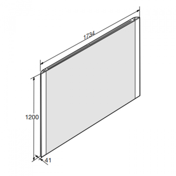 Armani Roca Island Зеркало 173.4x120см., с верхней, нижней и боковой подсветкой с димером (диммер DALI не входит в компл)