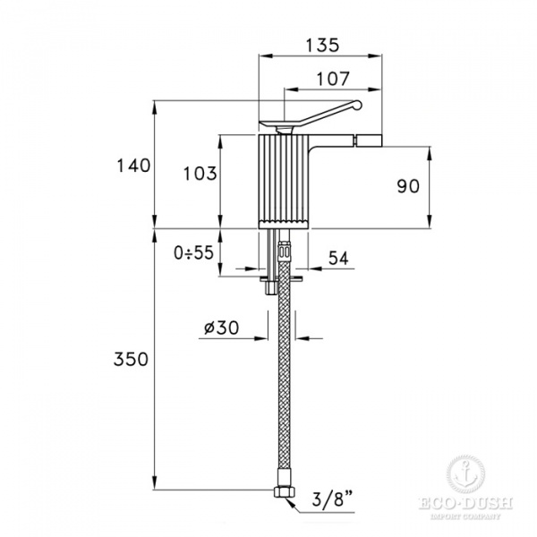 Stella Casanova Смеситель для биде на 1 отверстие 3602MC, цвет: хром