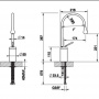 Gessi Goccia Смеситель для раковины на 1 отверстие, высокий, излив 174мм R=90, с фиксированным носиком, цвет: хром