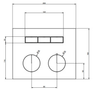 Gessi Hi-Fi Термостат для душа, с включением до 3 источников одновременно, внешняя часть, цвет: Black Metal PVD
