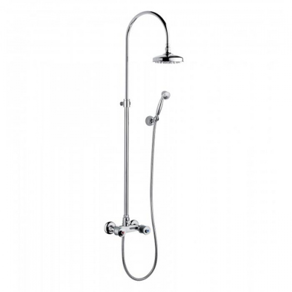 Смеситель для душа Bongio Impero, цвет: хром/blue and red swarovski