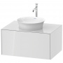 Duravit White Tulip Тумбочка подвесная 40.8x80x55 см, раковина, 1 выдвижной ящик, цвет: белый высокоглянцевый