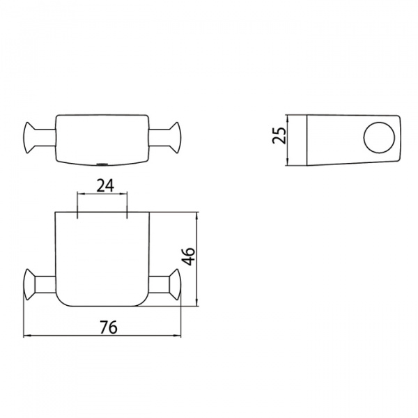 Emco Trend Двойной крючок, подвесной, цвет: хром