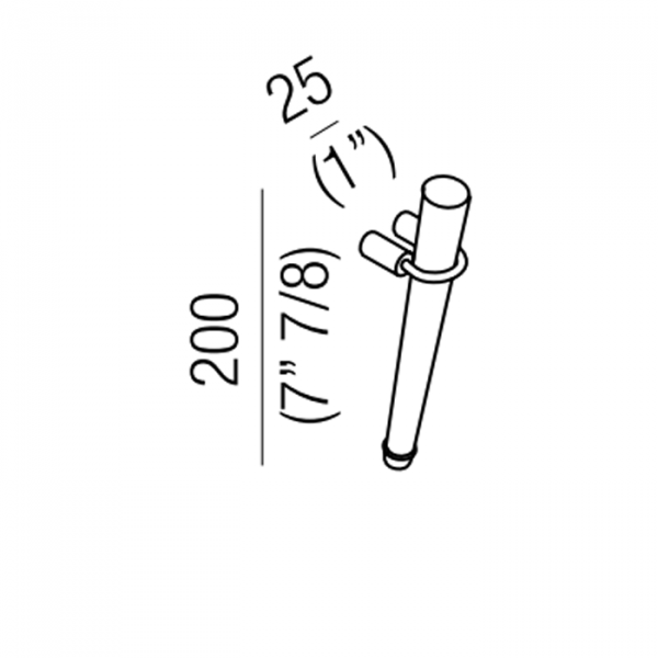 Agape Bucatini Крючок, подвесной, цвет: хром