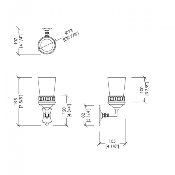 Devon&Devon Mayfair Стакан подвесной, цвет: хром